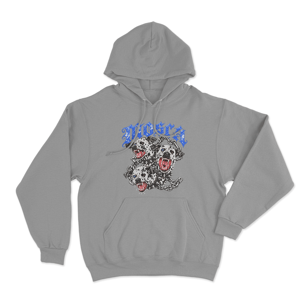 Mosca Chained Hellhounds Unisex Hoodie Grey Mosca Chained Hellhounds Unisex Hoodie Grey
