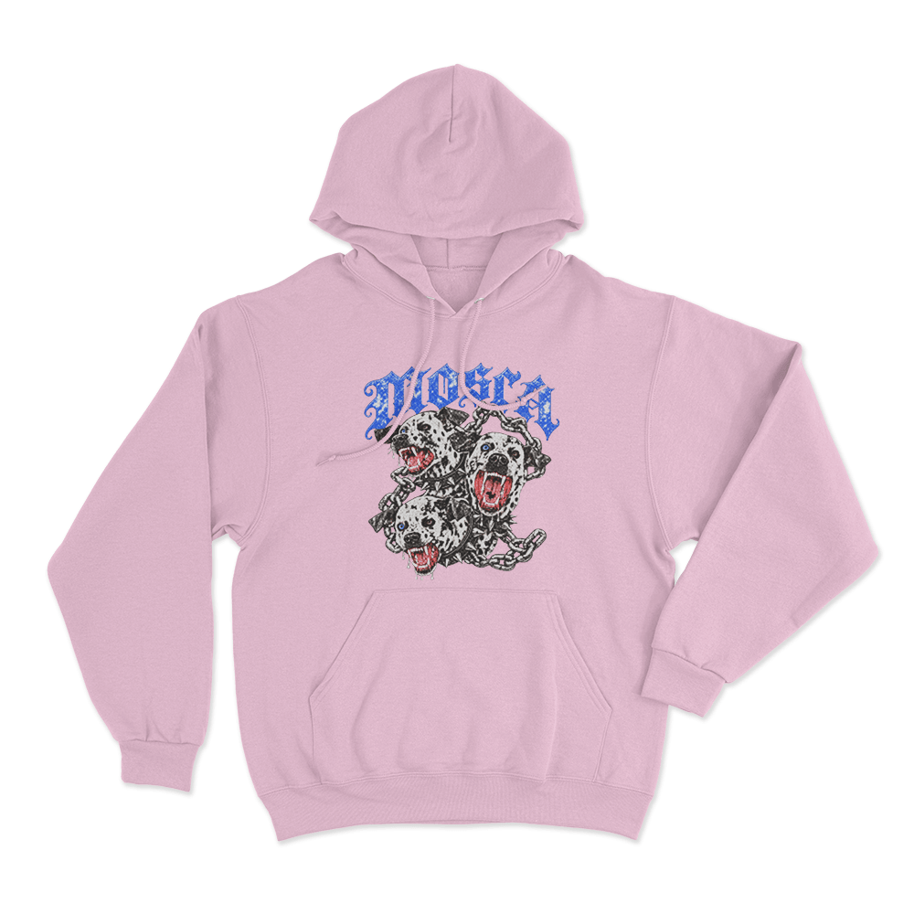 Mosca Chained Hellhounds Unisex Hoodie Pink Mosca Chained Hellhounds Unisex Hoodie Pink